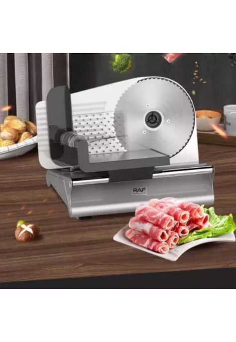 Cortadora Rebanadora Carne Fiambre Eléctrica Plata 200 W-5