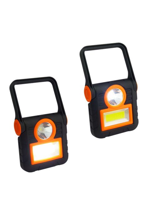 Linterna LED + COB LED Recargable Negro-2