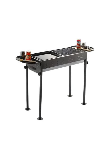 Parrilla Portátil Plegable Asado Negro-0