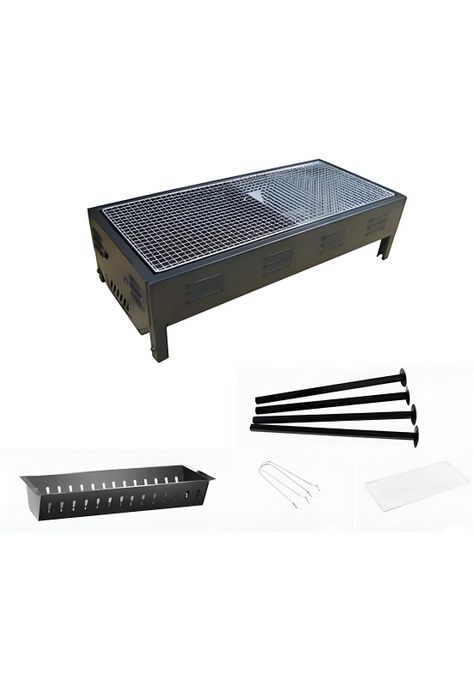 Parrilla Portátil Plegable Asado Negro-1