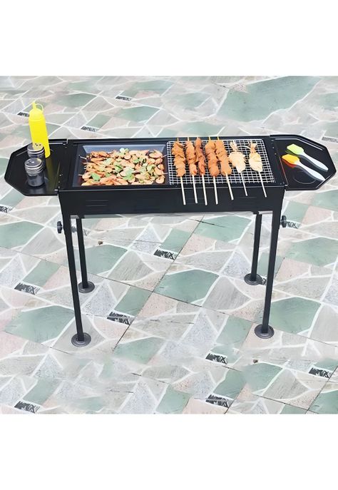 Parrilla Portátil Plegable Asado Negro-3