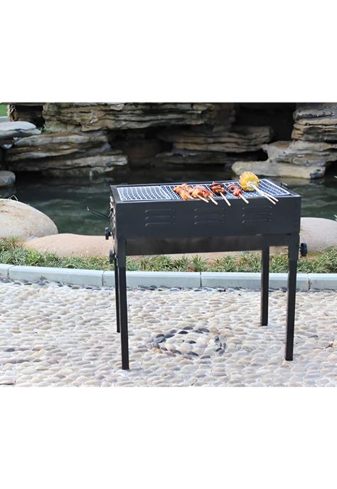 Parrilla Brasero Plegable Portátil Asado 48x48.5x30 CM-3