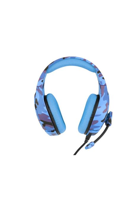 Audífonos Gamer Alámbrico Camuflaje Azul-0