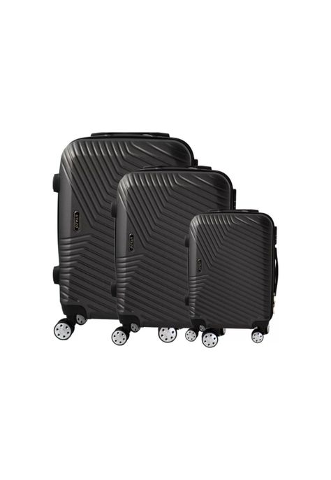Set 3 Maletas Equipaje Cabina Ruedas - Negro-1