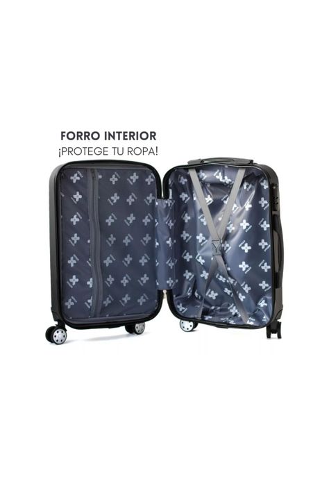 Set 3 Maletas Equipaje Cabina Ruedas - Negro-2