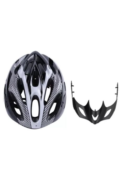 Casco Blanco Bicicleta Profesional Full Seguridad Luz-3