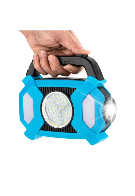 Linterna Luz Solar Exteriores Camping 20 Watt Celeste-3