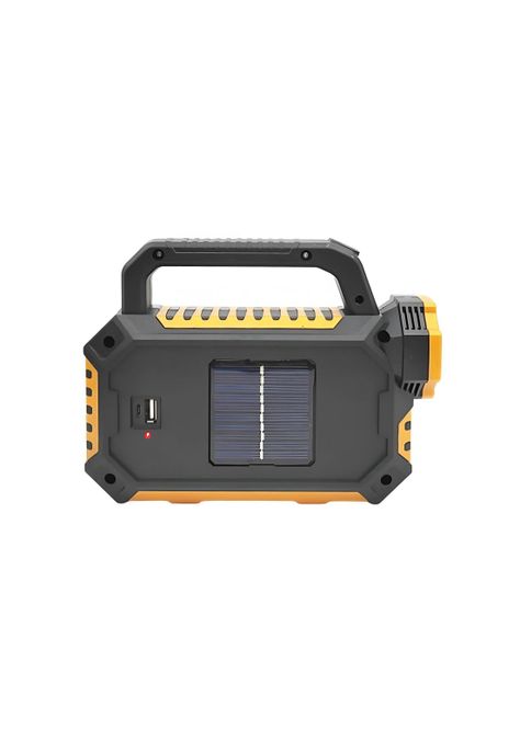 Linterna Reflector Luz Solar Portátil Carga USB Naranjo-3