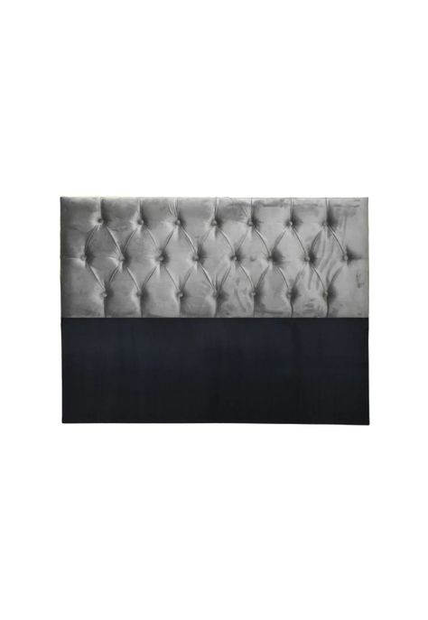 Respaldo Super King Piso Capitone Premiun 200x140 CM Gris Claro Felpa-0