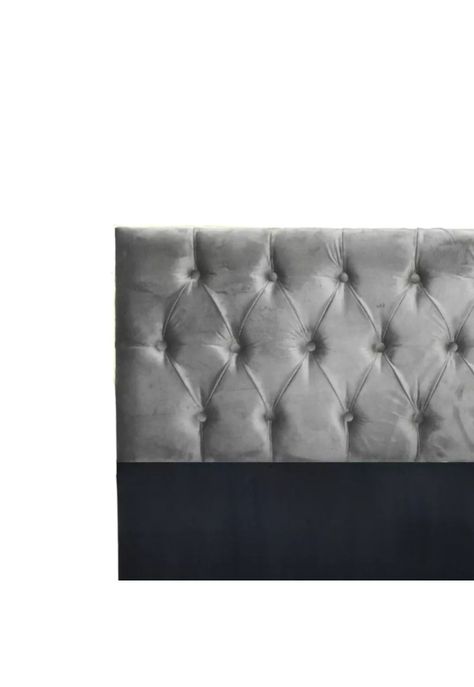 Respaldo Super King Piso Capitone Premiun 200x140 CM Gris Claro Felpa-1