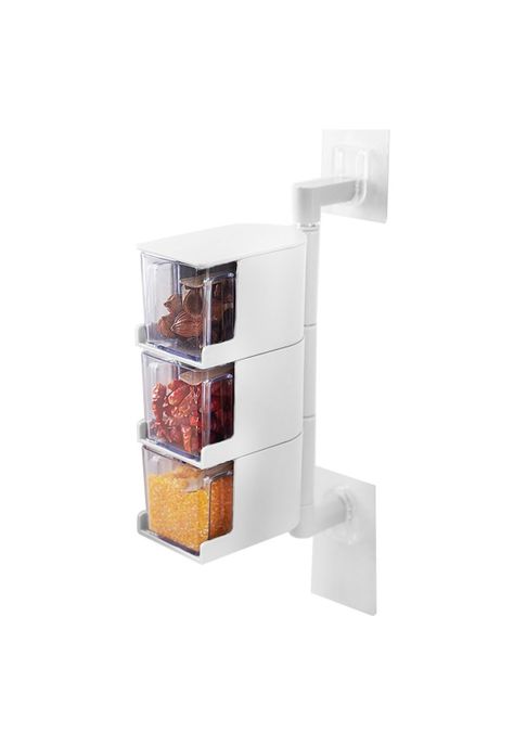 Caja Condimentos Cocina 3 Compartimientos Pared-0