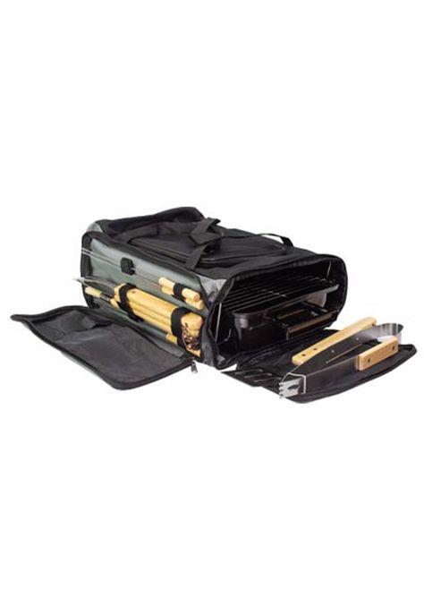 Set Deluxe Bolso Cooler Parrilla Asado Herramientas-0