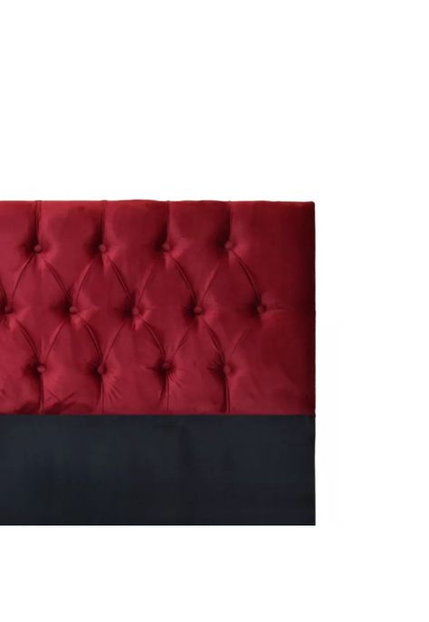 Respaldo Super King Piso Capitone Premiun 200x140 CM Burdeo Felpa-2
