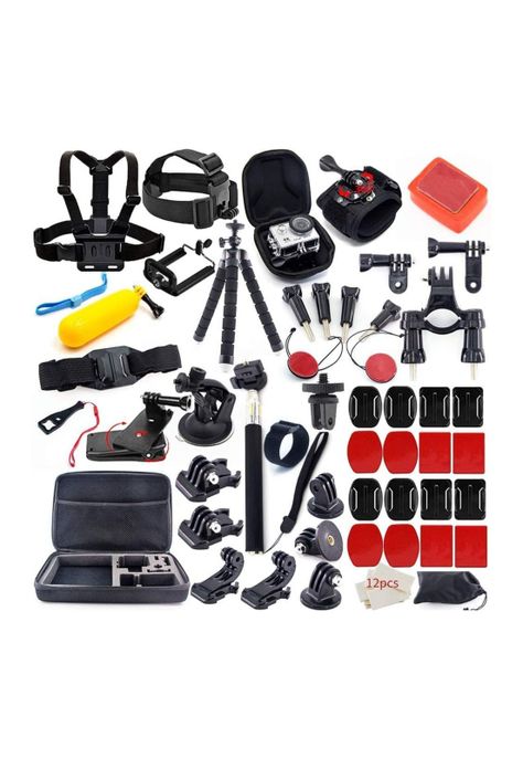 Kit 54 Accesorios Cámara Deportiva GoPro Estuche-0