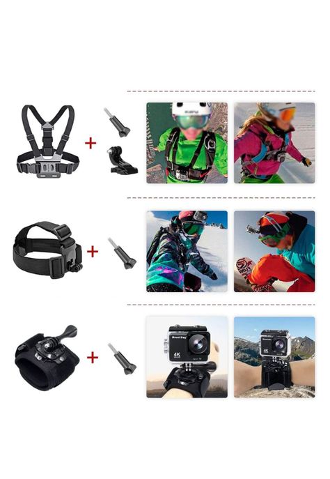 Kit 54 Accesorios Cámara Deportiva GoPro Estuche-2