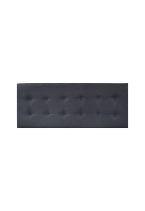 Respaldo Elegante 1 Plaza Capitone 105x60 CM Gris Oscuro Lino-0