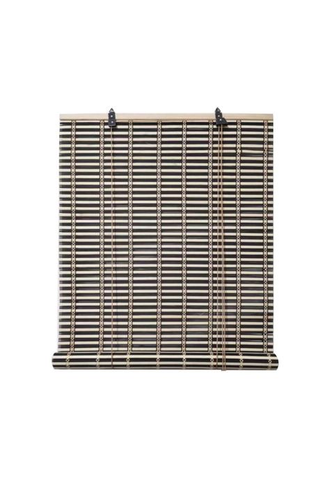 Cortina Persiana Roller Enrollable Bambú Negro Beige 150x180 CM-0