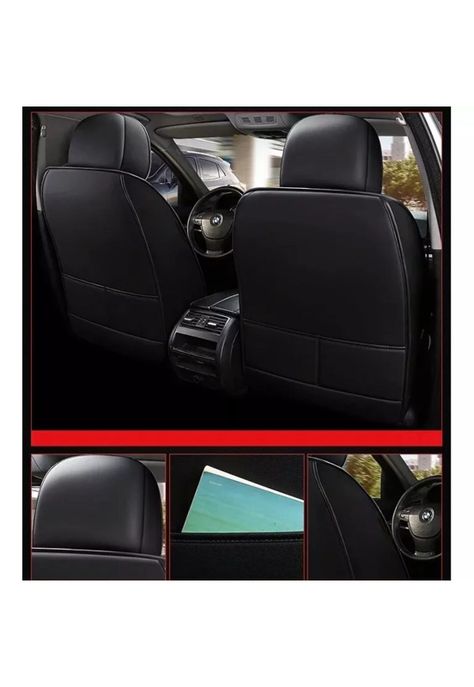 Kit Fundas Cubre Asiento Eco Cuero Auto Almohadilla Luxury-4