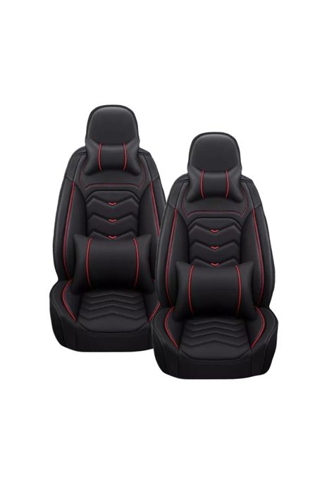 Kit Fundas Cubre Asiento Eco Cuero Auto Almohadilla Luxury-0