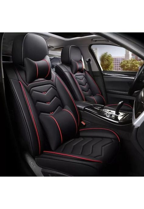 Kit Fundas Cubre Asiento Eco Cuero Auto Almohadilla Luxury-1
