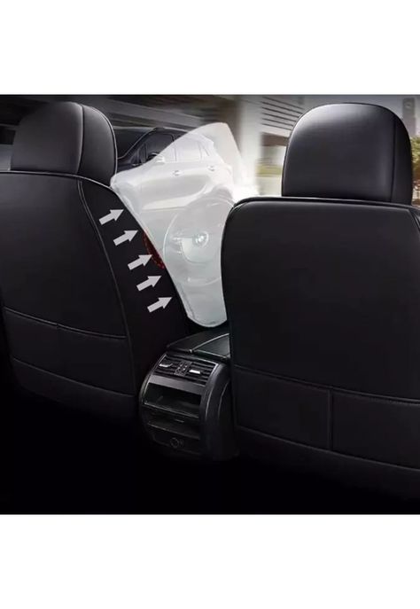 Kit Fundas Cubre Asiento Eco Cuero Auto Almohadilla Luxury-2