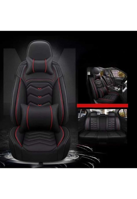 Kit Fundas Cubre Asiento Eco Cuero Auto Almohadilla Luxury-3
