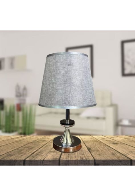 Lámpara Mesa Metal Gris 11X5x23 CM-4