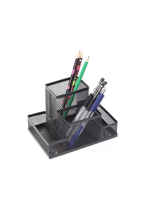 Organizador Canasto Lápices Metal Escritorio 10.5x15x11 CM-0
