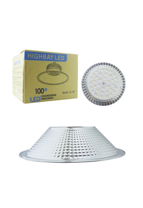 Campana LED 100 Watt 104 LED Lupa P/Colgar Aluminio-3
