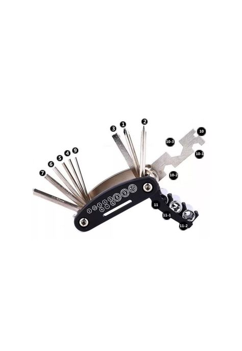 Multiherramienta Portátil Liviana Resistente Bicicleta 15 En 1-3