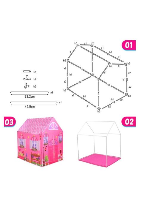 Carpa Casita Armable Centro Juegos Infantil 102x92x71 CM-6