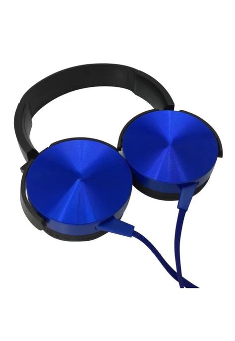 Audífono Extra Bass Micrófono 3.5 MM Plug Estéreo Azul-2
