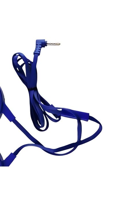 Audífono Extra Bass Micrófono 3.5 MM Plug Estéreo Azul-3