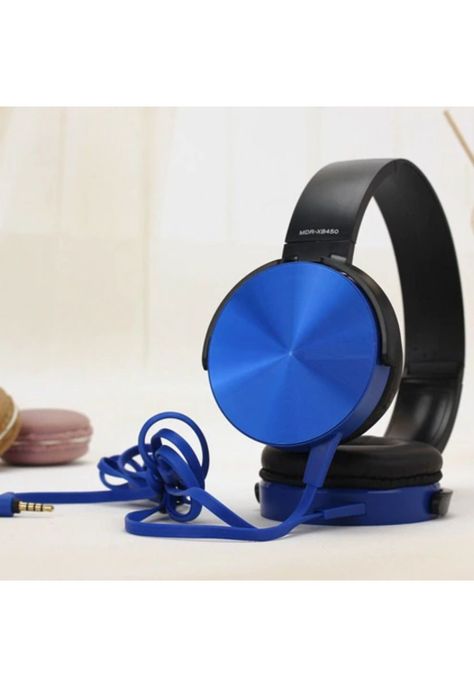 Audífono Extra Bass Micrófono 3.5 MM Plug Estéreo Azul-5