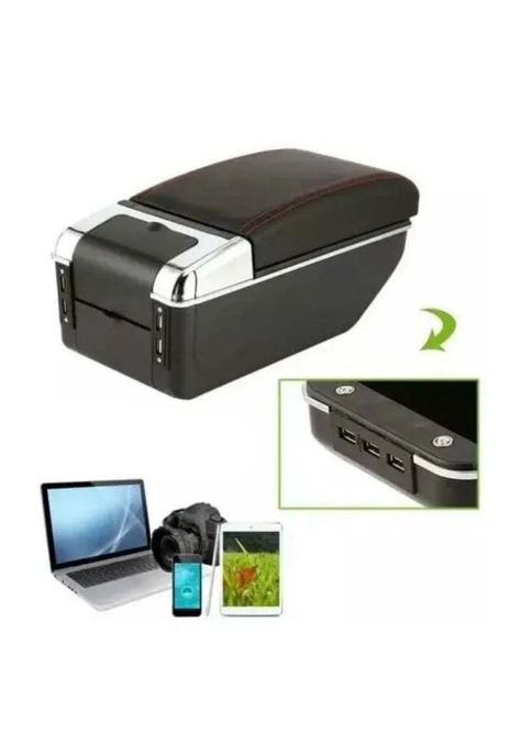 Apoya Brazo Posavasos Auto Universal 7 Puertos USB-6