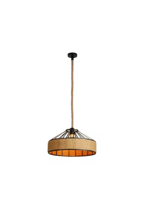 Lámpara Colgante Vintage Cáñamo Soga E27 Vintage 40 CM-1