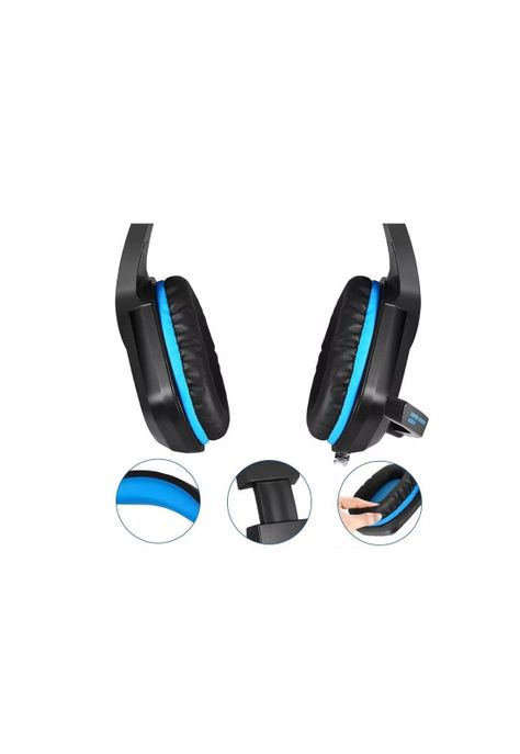 Audífonos Gamer 3.5 MM Conector Estéreo Azul-2
