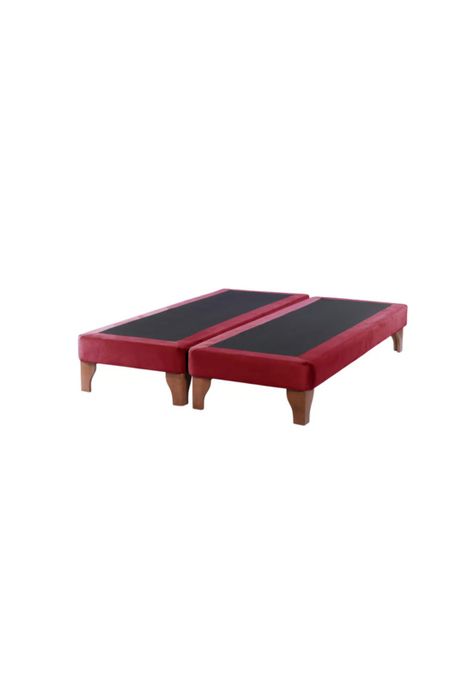 Base Dividida Cama Europea 2 Plazas 150x200 CM Burdeo Felpa-0