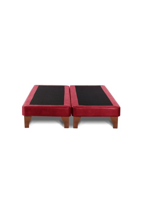 Base Dividida Cama Europea 2 Plazas 150x200 CM Burdeo Felpa-1