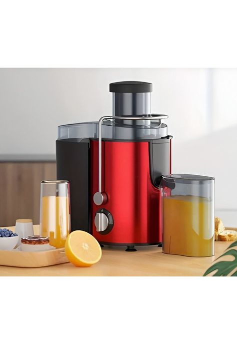 Extractor Exprimidor Jugo Eléctrico Rojo-3