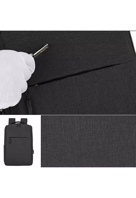 Mochila Notebook Impermeable Puerto USB 20-35 LT Negro-3