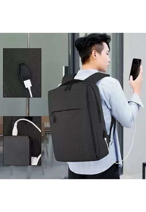 Mochila Notebook Impermeable Puerto USB 20-35 LT Negro-4