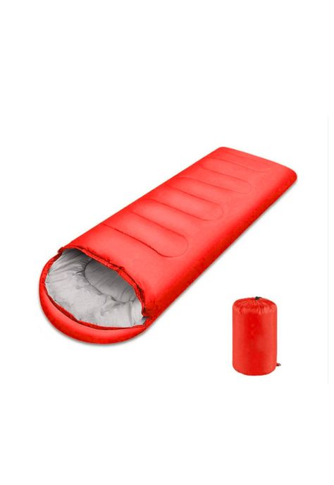 Saco Dormir Camping Individual Camping Adultos Rojo-0