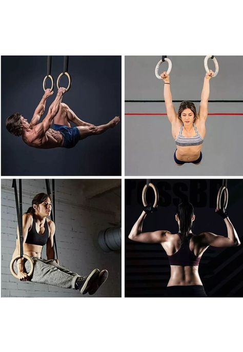 Anillas Olímpicas Madera Gimnasia Crossfit Calistenia-6