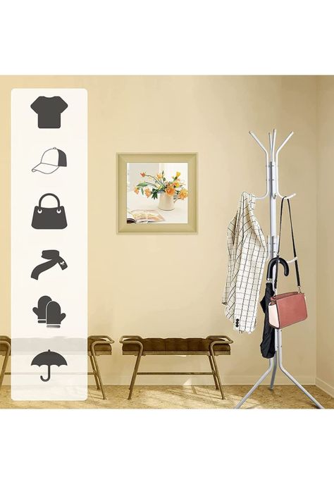 Colgador Perchero Metálico Trípode Blanco 165 CM x 42 CM-4
