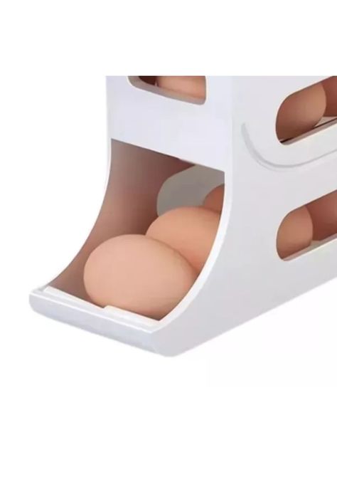 Organizador Portahuevos 4 Niveles 30 Huevos 35,9x7 CM Blanco-3