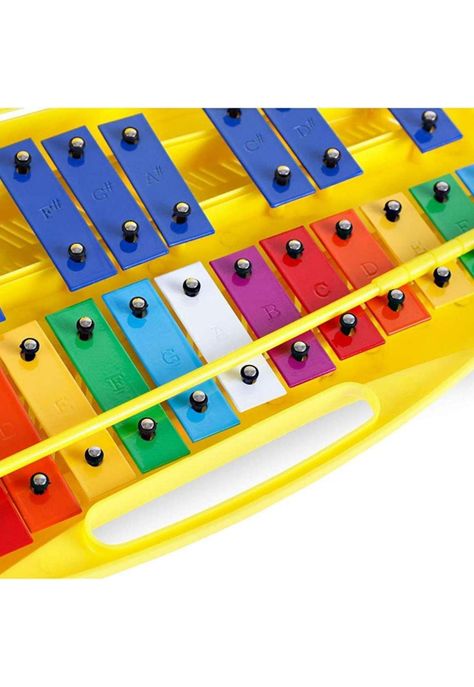 Metalófono Amarillo Cromático 25 Notas Infantil Colores Profesional-2