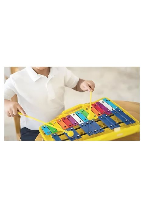 Metalófono Amarillo Cromático 25 Notas Infantil Colores Profesional-5