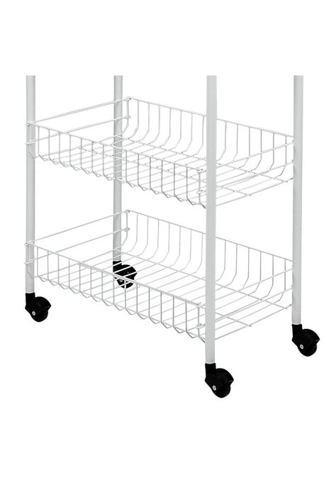 Organizador Cocina Metal Blanco Ruedas 61 x 27 CM-1