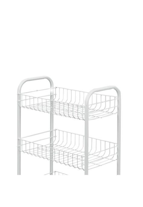 Organizador Cocina Metal Blanco Ruedas 61 x 27 CM-2